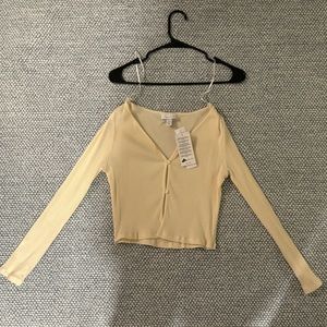 Cropped Long Sleeve Top